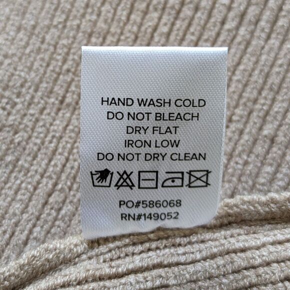 Fashion Nova Isla Taupe Fringed Mini Sweater Dress Size Small Heavy Knit - Picture 8 of 13